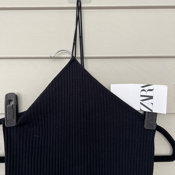 ZARA ribbed halter sweater with long fringe size S NWT - Picture 3 of 6